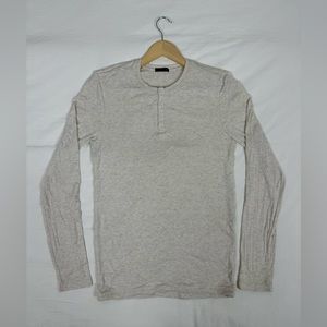 ATM Cream Micromodal Long Sleeve Button Up